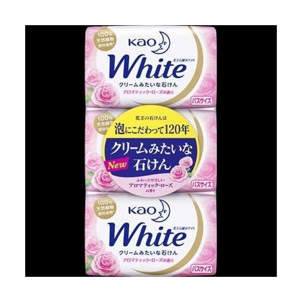 Kao White Aromatic Rose Scent, Bath Size, 4.6 oz (130 g) x 3 Packs x 2 Sets