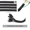303 Pcs Cable Management Organizer Kit, 4 Cable Sleeve Split,