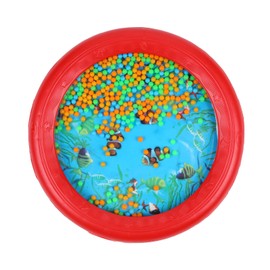 Musfunny Ocean Drum Wave Bead Drum Gentle Sea Sound Music Gift Musical Educational Tool for Kids Children Baby (Red)