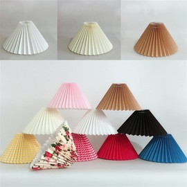 PDVPHZHHFD Japanese Style Fabric Lampshade Pleated Lamp Shade For Table Lamp Standing Floor Lamp Bedroom Decor E27 lampshade(Black)