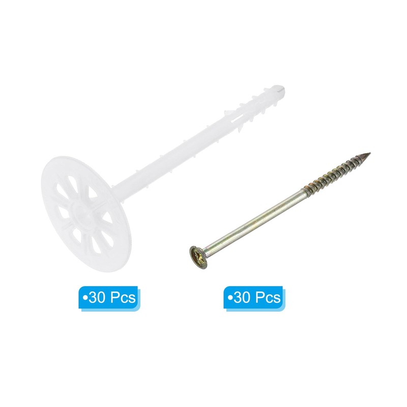 PATIKIL 142mm Perforated Insulation Pins, 30 Pack Insulating Nails Wall