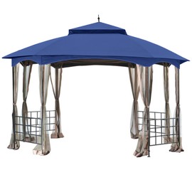 Garden Winds Replacement Canopy for Newport Gazebo - Riplock 350 - True Navy