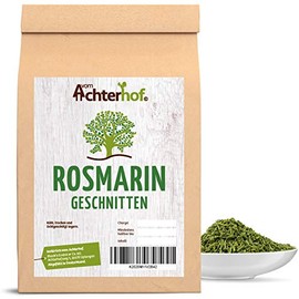 Rosmarin getrocknet 500g | 100% rein und naturbelassen für Gewürzmischungen und Rosmarin-Tee | Rosmarin Nadeln geschnitten | mediterranes Gewürz | intensives Aroma | vom Achterhof