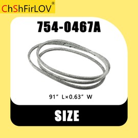 754-0467A 754-0467A 91in. Mower Deck Belt Fits for MTD Cub Cadet Toro Crafman Deck Drive 754-0467A 954-0467 112-0301（1pc）
