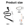 ATBUSS 2 Black Kayak Paddle Ropes, 2 Hooks, 1 Orange