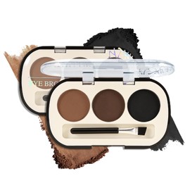 Apooliy 3 Colors Eyebrow Makeup Kit,Long Lasting Brow Palette,Eyebrow Filler Powder with Brow Brush,Professional Eyebrow Contour Palette,Creates Natural Brows
