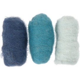 Creativ 45335 Company 10-Piece Carded Wool, Blue Harmony