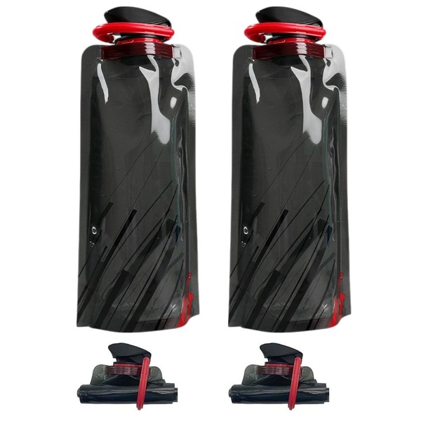 JUKOTA Faltbare Trinkflasche, 2 Stück 700ML Wiederverwendbare Trinkflasche Faltbar, Trinkflaschen