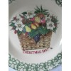 Henn GERALD HENN WORKSHOPS CHRISTMAS 1997 GREEN SPONGEWARE POTTERY PLATE