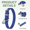PETAXCELL Dog Collar with Bell, Pu Leather Cat Collars Pet