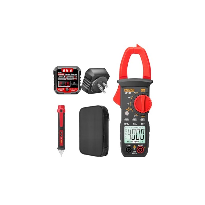 Kit Multímetro 4 in 1 con Pinza, Detector Voltaje y
