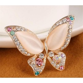 Butterfly Brooch for Women Rhinestone Brooches Fashion Colorful Butterfly Brooch Fashion Wedding Jewelry