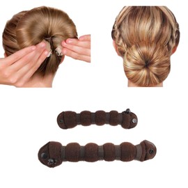 Sponge Doughnut Hair Styling Doughnut Hair Bun Maker French Twist Hair Bun Styling Hair Twist Wreath Quick Hair Bun Maker Holder Twist for Thin Hair, Simple Hairstyle Aid