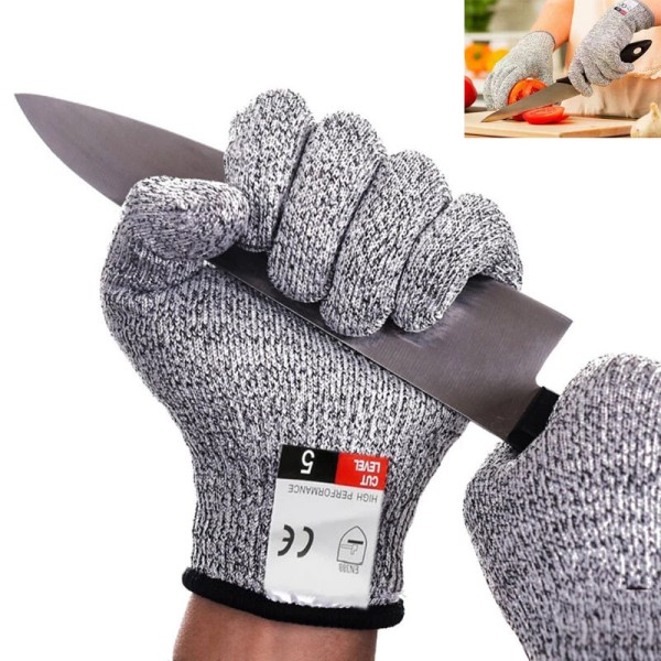 TECHTONGDA 1 Pair Food Grade Cut Resistant Gloves Anti-Cutting for