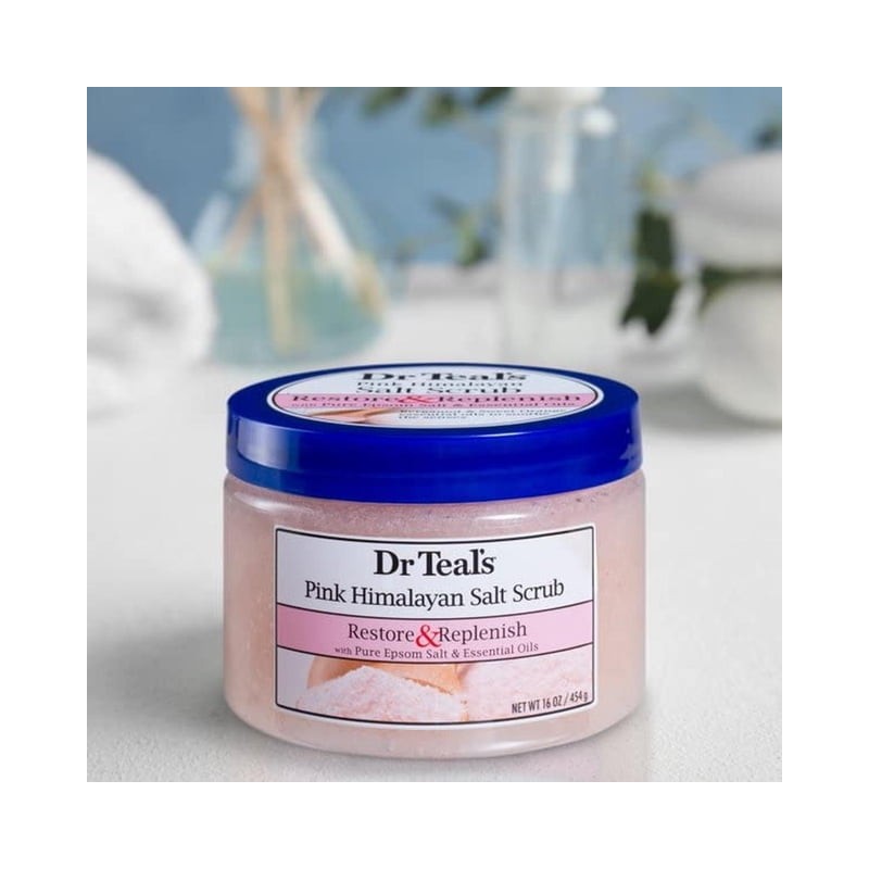 Exfoliante corporal Dr. Teal's sales rosas del Himalaya 454 g