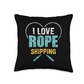 I Love Rope Skipping Ropes Jump Rope Skipper Rope Skipping Throw Pillow