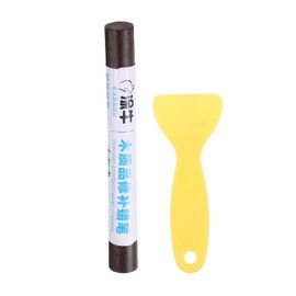 HARFINGTON Wood Filler Sticks Wood Furniture Scratch Repair Filler Sticks Furniture Touch Up Markers with Yellow Scraper for Wood Holes Wood Floor Table Door Cabinet, Walnut Brown