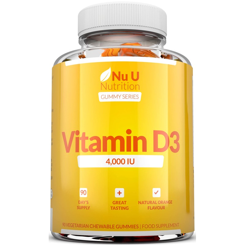 Vitamin D3 Gummies 4000 IU Adults - 90 Gummies -