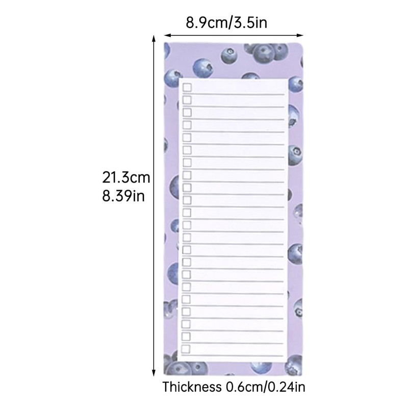 3 Pack Magnetic Shopping List Pad for Fridge, 150 Tear