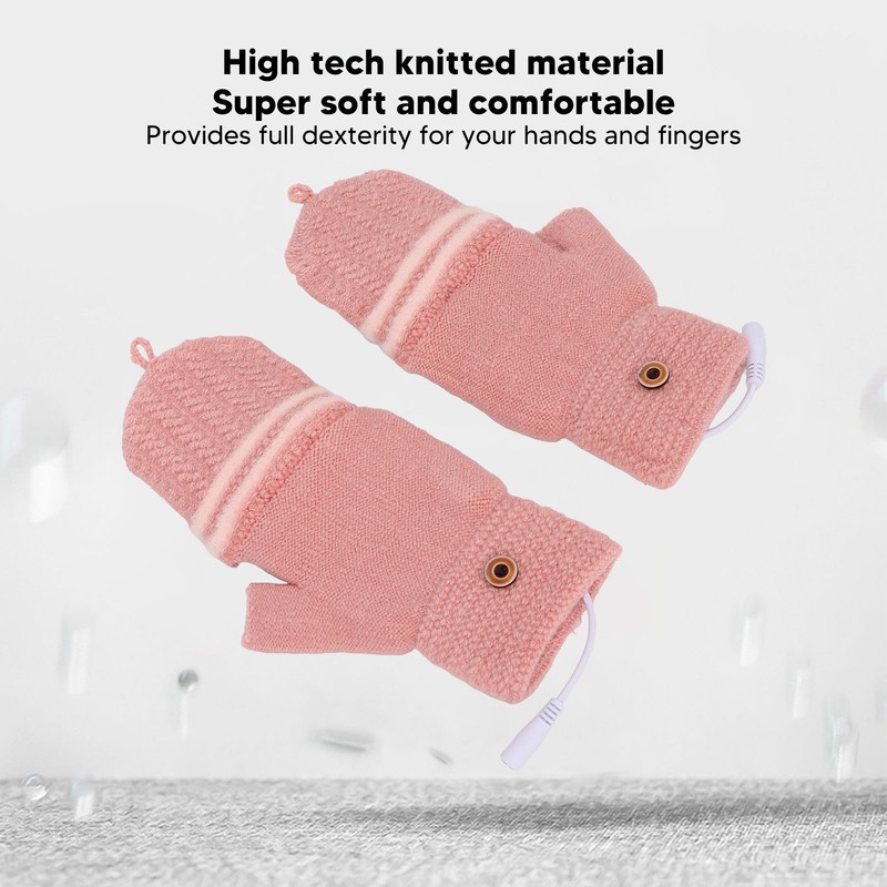 Heated Mitten Gloves Double Sided Heating Promote Blood Circulation USB
