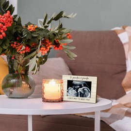Foyoulame Grandparents Baby Announcement Picture Frames 4x6,Pregnancy Announcement Wooden Picture Frame,Pregnancy Announcement For Grandparents,Ultrasound Decorative Photo Frames for Table Desk Decor