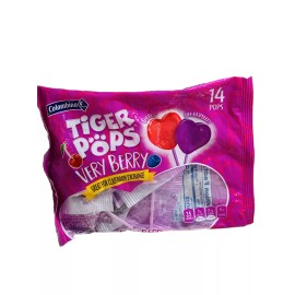 Tiger Colombina Tiger Pops Very Berry 14 Pops 4.5oz-Great For Classroom Exchange
