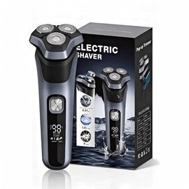 Afeitadora Eléctrica Inteligente con Pantalla LED, Lavable en su Totalidad, Recortadora Multifuncional para Barba, Nariz y Cabello