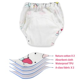 FLYISH DIRECT Potty Training Pants Toddler Training Pants Reusable Training Pants Toliet Training Pants for Girls 6 packs, 5 Years Pink