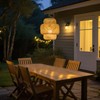 HMVPL Battery Operated Chandelier with Hook, Bamboo Outdoor Battery Operated