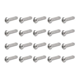 sourcing map M5x20mm Torx Security Machine Screw, 20pcs Pan Head Screws Inside Column, 304 Stainless Steel Fasteners Bolts