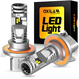 OXILAM H13 LED Bulb, 9008 Bulbs, 900% Ultra-Bright, 5 Min Quick Install, 50000H Lifespan, No Flicker, 99% Compatibility