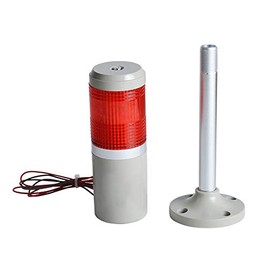 Vogueing Tool 12V Red Normally Bright LED Warning Light Silent Alarm Beacon Light for Automotive, Workship and Residential Area