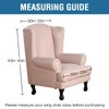 H.VERSAILTEX 2 Piece Stretch Jacquard Wingback Chair Covers Slipcovers Wing