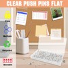 Pack of 200 Push Pins Flat Drawing Pins, Transparent Drawing
