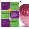 Crisp 2 Pack Mini Colander Berry Baskets - Plastic, Durable