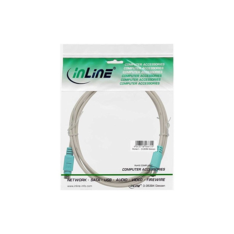 InLine® PS/2 Cable 13332g 2 m PS/2 Cable; Grey (Grey)