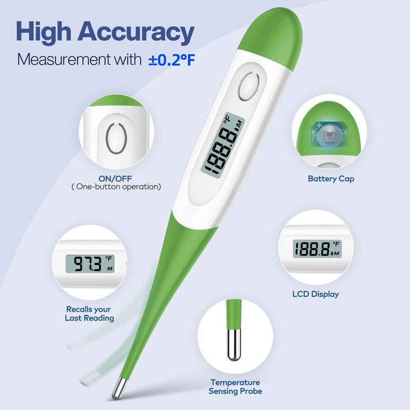 Boncare 10 Seconds Oral Thermometer for Adults and Kids -