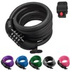Lumintrail Combination Bike Lock Cable - 6ft Bike Locks Heavy