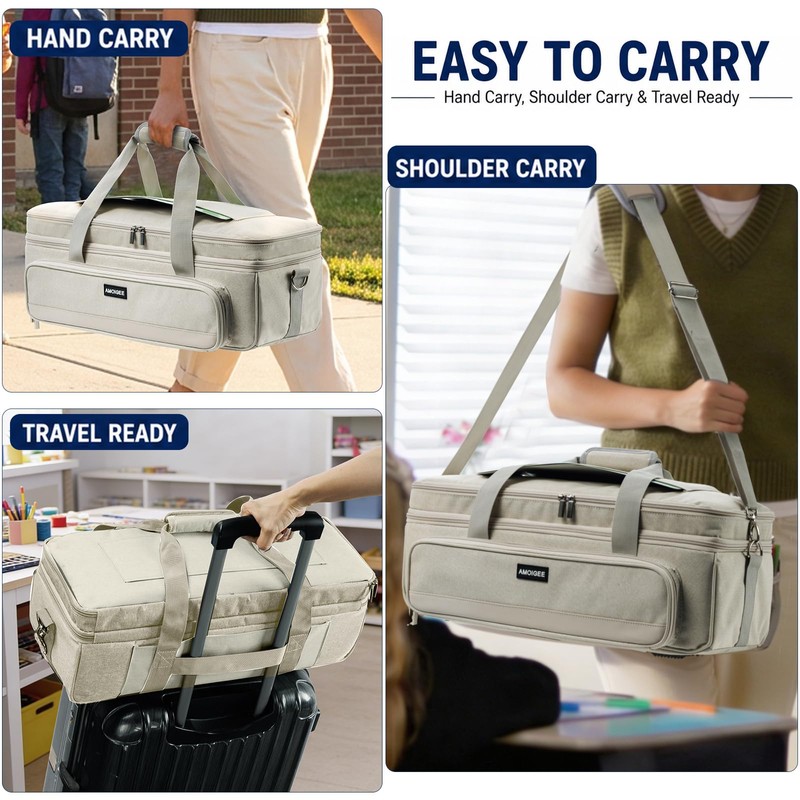 AMOIGEE Double Layer Carrying Case for Cricut Explore 5, Accessories