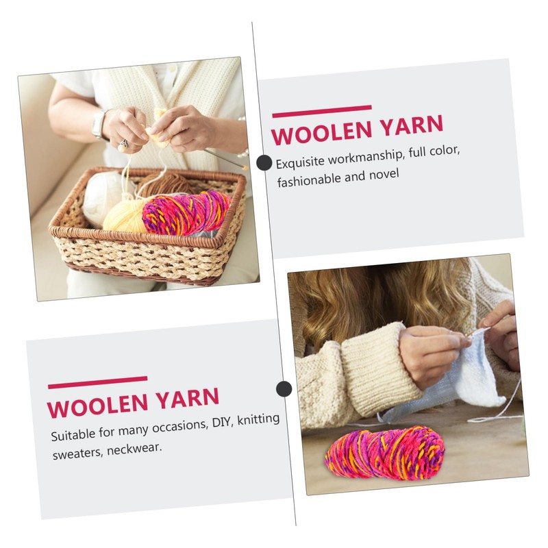 OHPHCALL 1PC Knitting Yarn for DIY Crafts Soft Comfortable Woolen