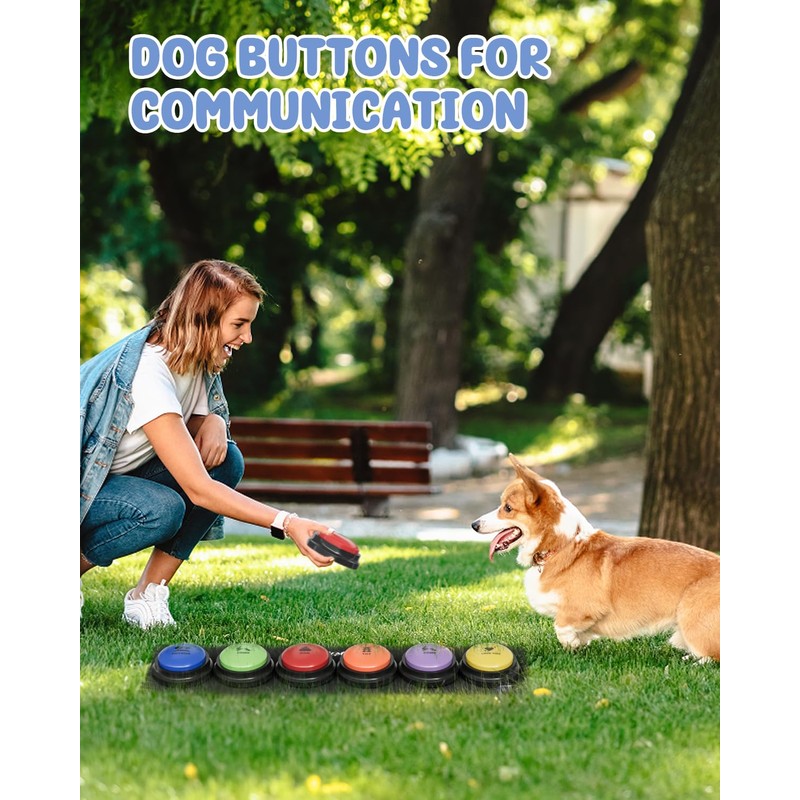 Acools Dog Buttons for Communication, 6 Pcs Dog Talking Button