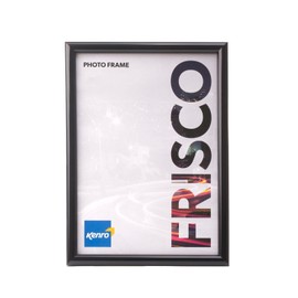 Kenro Frisco Series Black Photo Frame 9x6 Inch / 23x15cm Freestanding or Wall Hanging with Glass Front - FR2315B