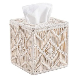 Tissue Box Cover Boho Decor,Handwoven Storage Box,Small Item Storage Case,Tissue Organizer,Rectangular Tissue Holders,for Bedroom,Office,Living Room