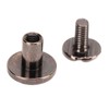 200 Sets Chicago Screws 9.5x8mm DIY Uniform Coating Brass Leather