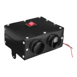GOZAR 12V 24V 300W Auto LKW Heizung Wärmer Doppel-Loch-Heizung Lüfter Fenster Demister - 12V