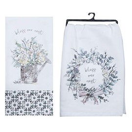 Kay Dee Designs Bless Our Nest Floral Farmhouse Kitchen Towels, Bundle of 2