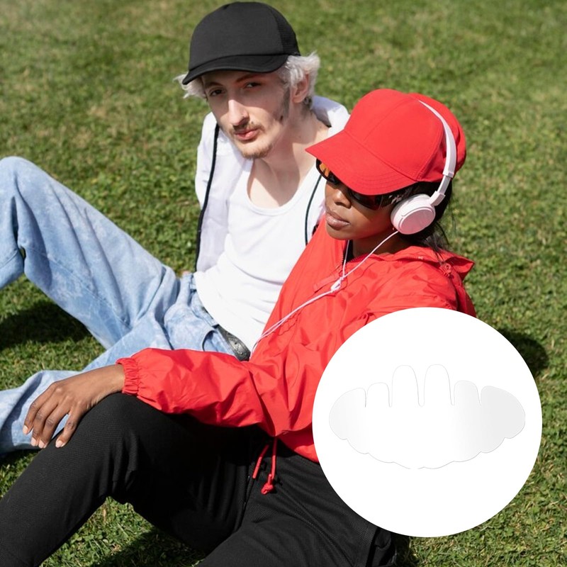 6 Pcs White Baseball Caps Inserts Shapers, Flexible Washable Reusable
