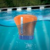 Pool Dosierschwimmer mit Thermometer orange großer Chlordosierer Chlorspender für ChlorTabs,