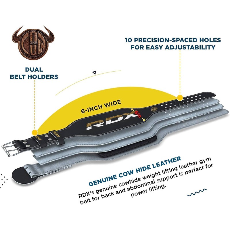 RDX Weight Lifting Belt for Fitness Gym Adjustable Leather Belt