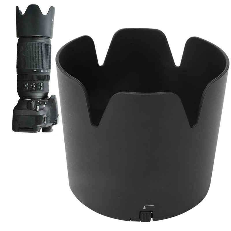 HB-65 Black Plastic Mount Lens Hood for Nikon AF S